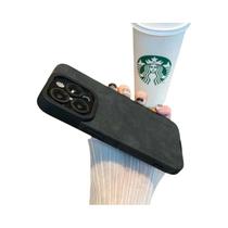 Capa De Telefone Em Couro Fosco E Silicone Para iPhone 15 16 12 11 14 pro Max 13 Mini X XR XS 7 8 - NONE