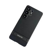Capa De Telefone Em Couro Lichee Fosco Para Samsung Galaxy S25 S26 Ultra Com Suporte Invisível E