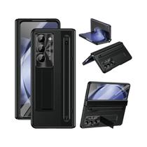 Capa De Telefone Em Couro PU Para Samsung Galaxy Z Fold 7 6 5 4 3 Fold6 Fold5 Com Suporte Para