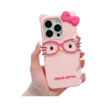 Capa De Telefone Em Silicone 3D Com Óculos De Gato Para iPhone 17 pro Max 16 15 14 13 Mini 12 11 4
