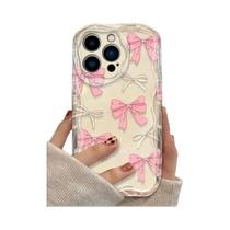 Capa De Telefone Em Silicone Preto Com Laço Em Forma De Coração Para iPhone 17 16 15 14 13 12 11 pro