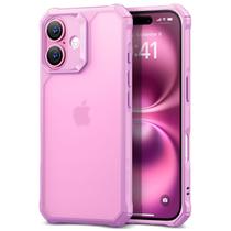 Capa de telefone ESR Air Armor Series para iPhone 16 rosa transparente Capa de telefone ESR Air Armor Series para iPhone 16 rosa transparente