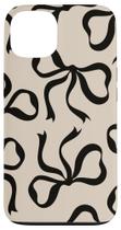 Capa de Telefone Estética Cute Coquette com Laços Pretos - iPhone 13