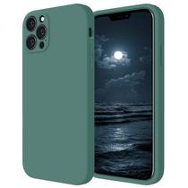 Capa de telefone FireNova de silicone para iPhone 12 Pro Max verde meia-noite