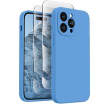 Capa de telefone FireNova de silicone para iPhone 14 Pro Max azul