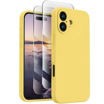 Capa de telefone FireNova de silicone para iPhone 16 Plus com protetores de tela Capa de telefone FireNova de silicone para iPhone 16 Plus com protetores de tela