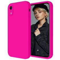 Capa de telefone FireNova de silicone para iPhone XR rosa choque