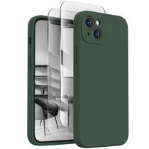 Capa de telefone FireNova projetada para iPhone 14 verde silicone
