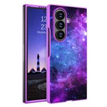 Capa de telefone GUAGUA Galaxy Z Fold 7 Glow Dark Purple Nebula