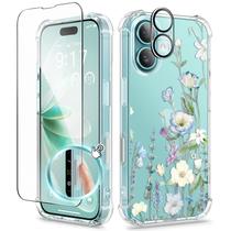 Capa de telefone GVIEWIN para iPhone 16 6.1 2024 com protetor de tela