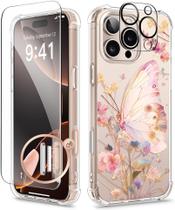 Capa de telefone GVIEWIN para iPhone 16 Pro Max com protetor de tela