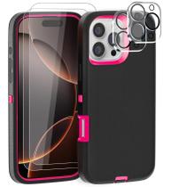 Capa de telefone GYJ para iPhone 16 Pro Max 6.9 com 2 protetores de tela