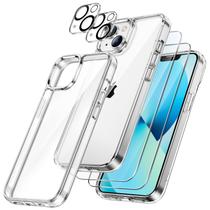 Capa de telefone JeTech 5 em 1 com 2 protetores de tela para iPhone 13 Capa de telefone JeTech 5 em 1 com 2 protetores de tela para iPhone 13
