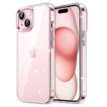 Capa de telefone JeTech Glitter para iPhone 15 de 6,1 polegadas transparente Capa de telefone JeTech Glitter para iPhone 15 de 6,1 polegadas transparente