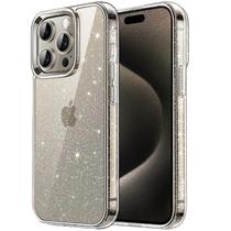 Capa de telefone JeTech Glitter para iPhone 15 Pro Max 6,7" transparente Capa de telefone JeTech Glitter para iPhone 15 Pro Max 6,7" transparente