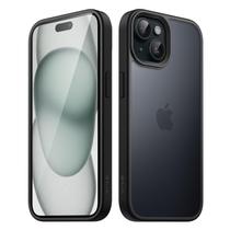 Capa de telefone JeTech Matte para iPhone 15 de 6,1 polegadas preta Capa de telefone JeTech Matte para iPhone 15 de 6,1 polegadas preta