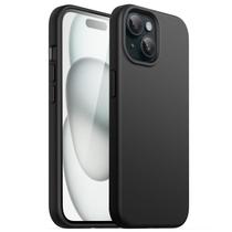 Capa de telefone JeTech Silicone para iPhone 15 de 6,1 polegadas (preta)