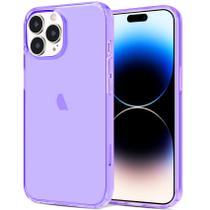 Capa de telefone JJGoo compatível com iPhone 14 Pro Clear Purple