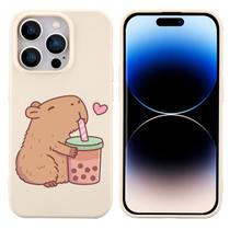 Capa de telefone JOYLAND Cute Capybara Liquid Silicone iPhone 14 P