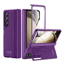 Capa de telefone Kaiiecal Samsung Z Fold 5 com suporte roxo Capa de telefone Kaiiecal Samsung Z Fold 5 com suporte roxo