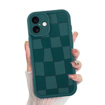 Capa de telefone KANGHAR compatível com iPhone 16 verde silicone