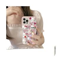 Capa De Telefone Kawaii 3D Hello Kitty Com Glitter E Diamante Transparente À Prova De Choque Para