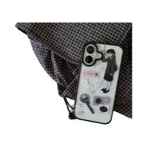 Capa De Telefone Kawaii De Menina De Anime Japonesa Retro Para iPhone 16 15 14 13 12 11 pro Max plus