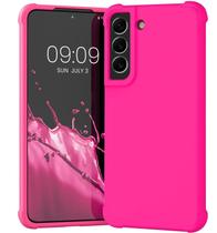 Capa de telefone KIOMY Galaxy S22 5G à prova de choque rosa neon Capa de telefone KIOMY Galaxy S22 5G à prova de choque rosa neon