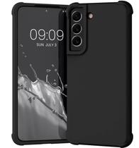 Capa de telefone KIOMY Galaxy S22 5G preta de silicone à prova de choque Capa de telefone KIOMY Galaxy S22 5G preta de silicone à prova de choque