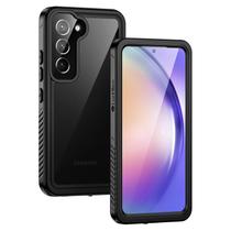 Capa de telefone Lanhiem Samsung Galaxy A54 5G impermeável preta