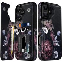 Capa de telefone LETO para iPhone 16 Wallet Flip Folio Leather Capa de telefone LETO para iPhone 16 Wallet Flip Folio Leather