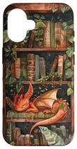Capa de telefone Librarian Bookish Girl Loves Dragons & Books