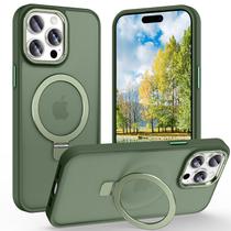 Capa de telefone Lufanbis Magnetic com suporte de anel para iPhone 15 Pro