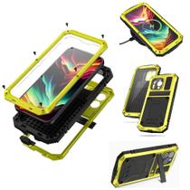 Capa de telefone Lunivop iPhone 15 Pro Max 6,7" amarela robusta Capa de telefone Lunivop iPhone 15 Pro Max 6,7" amarela robusta