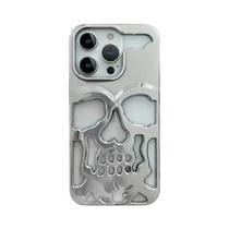 Capa de Telefone Luxuosa à Prova de Choques com Design de Caveira para iPhone 11/12/13/14/15 Pro