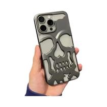 Capa de Telefone Luxuosa à Prova de Choques com Design de Caveira para iPhone 11/12/13/14/15 Pro