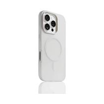 Capa De Telefone Luxuosa Branca Fosca Magsafe Para iPhone 11 12 13 14 15 16 pro Max plus Compatível - NONE