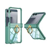 Capa De Telefone Luxuosa E Transparente Com Suporte Para Anel Para Samsung Z Flip 7 6 5 Z Flip7FE