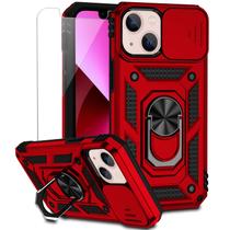 Capa de telefone M MAIKEZI para iPhone 13 Mini com lente de câmera vermelha
