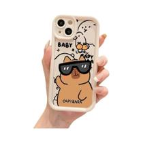 Capa De Telefone Macia E Fofa De Capivara Para Apple iPhone 14 pro 16e 14 XS XR 12 Mini 16 plus 11