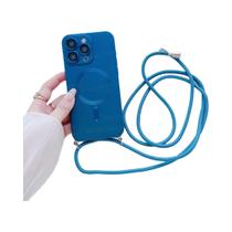 Capa De Telefone Magnética À Prova De Choque Para iPhone Com Alça Transversal E Cordão