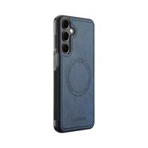 Capa De Telefone Magnética De Couro Para Samsung Galaxy Série a Compatível Com Carregamento Sem Fio
