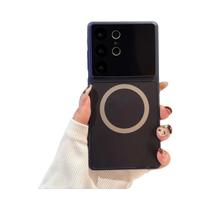 Capa De Telefone Magnética Magsafe Grande Com Janela Fosca E À Prova De Choque Para Samsung Galaxy