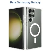 Capa De Telefone Magnética Transparente À Prova De Choque Para Samsung Galaxy S22 S23 S24 Ultra plus