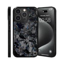 Capa De Telefone MagSafe Em Fibra De Carbono Forjada Brilhante Para iPhone 16 14 13 12 11 pro Max,