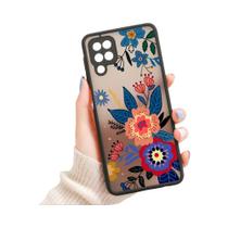 Capa De Telefone Matte Com Estampa De Flores Para Samsung A54 A34 A53 A33 A32 A55 A35 A14 A13 A05s