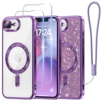 Capa de telefone Meifigno projetada para iPhone 16E 6.1 roxa