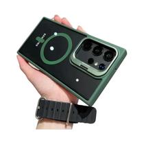 Capa De Telefone Metálica Transparente Para Samsung S25 Ultra S24 plus S23FE Com Quadro De Lente De