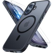 Capa de telefone Miracase Magnetic para iPhone 16 com 2 protetores de tela Capa de telefone Miracase Magnetic para iPhone 16 com 2 protetores de tela