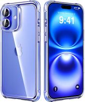 Capa de telefone Mkeke para iPhone 16 transparente com proteção contra quedas de 4,9 m Capa de telefone Mkeke para iPhone 16 transparente com proteção contra quedas de 4,9 m